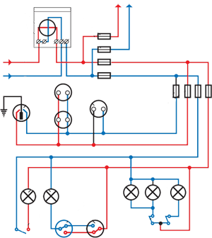 Схема электроосвещения